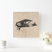 Klassiek Antiek luchtvaarttekenpapier Vierkante Klok (Huis)