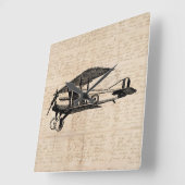 Klassiek Antiek luchtvaarttekenpapier Vierkante Klok (Hoek)