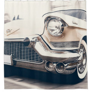 Klassiek Antiek Retro Auto Douchegordijn