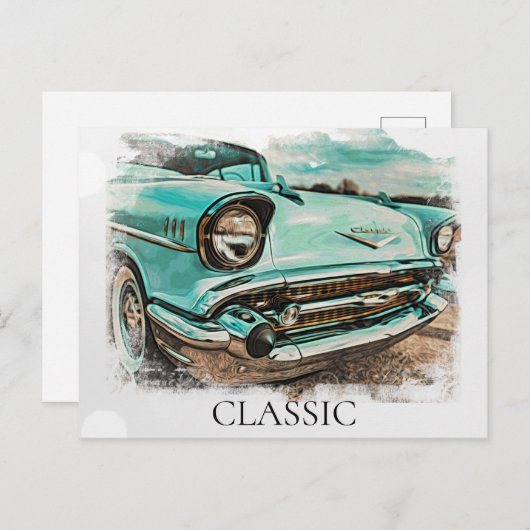 *~* Klassiek  Antiek schilderen oud Retro Briefkaart (Voorkant / Achterkant)