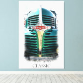 *~* Klassiek  Antiek Schilderen Oude Vrachtwagen Canvas Afdruk (Insitu (Houten vloer))