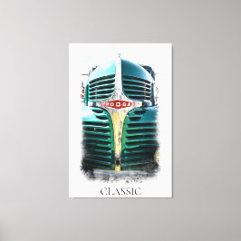 *~* Klassiek  Antiek Schilderen Oude Vrachtwagen Canvas Afdruk
