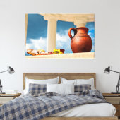 Klassiek antiek stilleven met een pitcher canvas afdruk (Insitu (Slaapkamer))