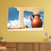 Klassiek antiek stilleven met een pitcher canvas afdruk (Insitu (Woonkamer))