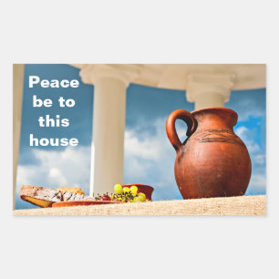 Klassiek antiek stilleven met een pitcher rechthoekige sticker