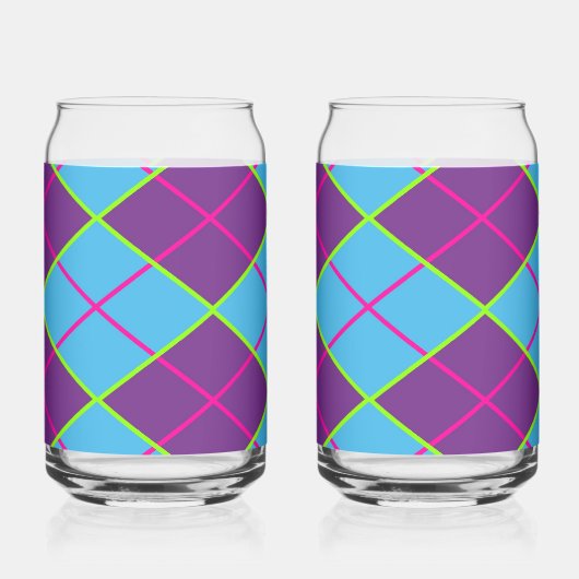 Klassiek Argyle-patroon Blikvorm Glas (Voorkant)