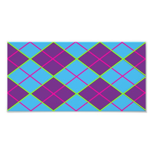 Klassiek Argyle-patroon Foto Afdruk (Voorkant)