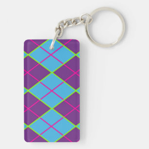 Klassiek Argyle-patroon Sleutelhanger