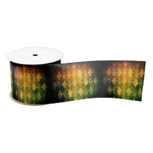 Klassiek argyle vintage groen goud diamant patroon satijnen lint
