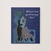 Klassiek Art Deco Bruidspaar, Verliefde Huwelijksd Legpuzzel (Verticaal)