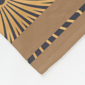 Klassiek art Deco Gold Fan-ontwerp op een Fleece Deken (Hoek)