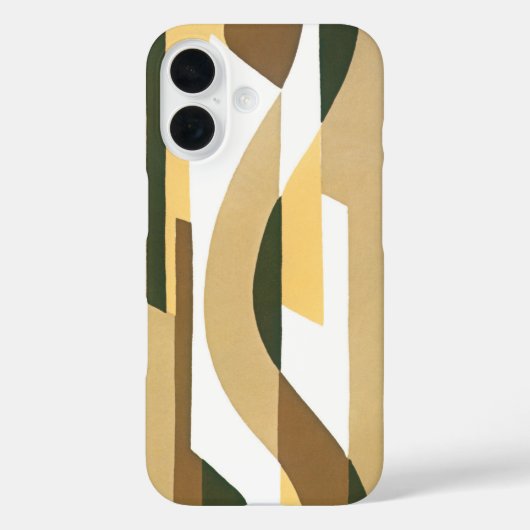 Klassiek Art Deco Jazz Curve Patroon Herfst Kleure Case-Mate iPhone Case (Achterkant)