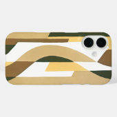 Klassiek Art Deco Jazz Curve Patroon Herfst Kleure Case-Mate iPhone Case (Achterkant (horizontaal))