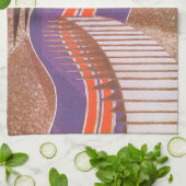 Klassiek Art Deco Jazz Pochoir Trap Patroon Theedoek (Gevouwen)