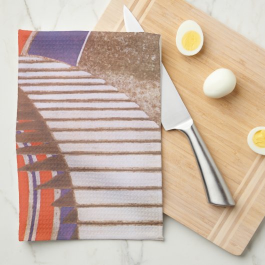 Klassiek Art Deco Jazz Pochoir Trap Patroon Theedoek (Quarter Fold)