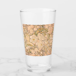 Klassiek Art Nouveau Pioenentuin Patroon van Mucha Glas