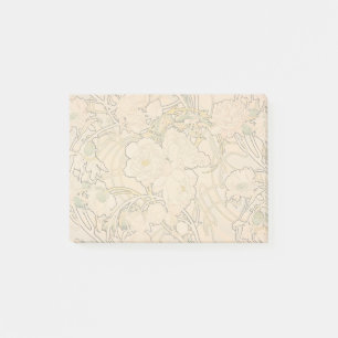Klassiek Art Nouveau Pioenentuin Patroon van Mucha Post-it® Notes