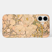 Klassiek Art Nouveau Pioenentuinpatroon van Mucha Case-Mate iPhone Case (Achterkant (horizontaal))