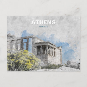 Klassiek Athene Griekenland – Oude Stad Reizen Kun Briefkaart