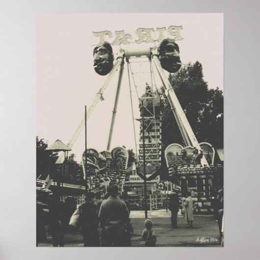 Klassiek Austria Wenen Prater pretpark Poster (Voorkant)