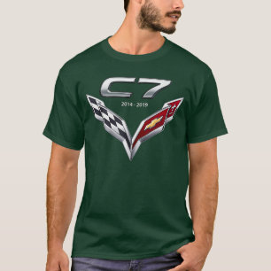 Klassiek auto-embleem 20142019 C7 Amerikaanse spor T-shirt