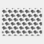 Klassiek auto grafisch motief patroon inpakpapier vel (Voorkant 2)