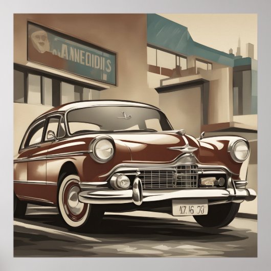 Klassiek auto poster (Voorkant)