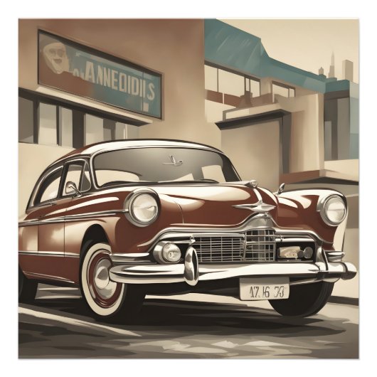 Klassiek auto poster (Voorkant)