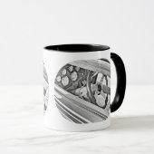 Klassiek auto Uitzicht in het raam van de bestuurd Mok (Voorkant rechts)