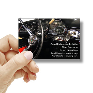 Klassiek Autothema Auto Restauratie Diensten Visitekaartje
