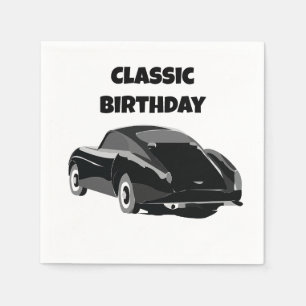 Klassiek Autoverjaardagsfeestje Servet