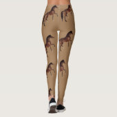 Klassiek, baai, paard draven leggings (Achterkant)