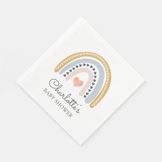 Klassiek Baby shower van Boho Rainbow Servet (Hoek)