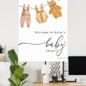 Klassiek Baby shower Welkomstteken Poster (Thuiskantoor)