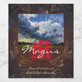 Klassiek baoque antiek wijn etiket (Enkel label)