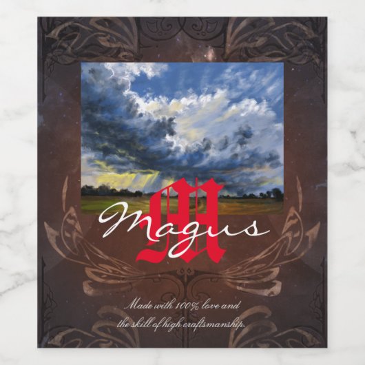 Klassiek baoque antiek wijn etiket (Enkel label)