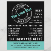 Klassiek Bar & Grill Logo, Pub/Café Reclame Flyer (Voorkant)