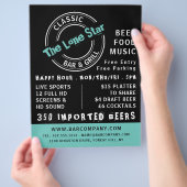 Klassiek Bar & Grill Logo, Pub/Café Reclame Flyer (Hand)