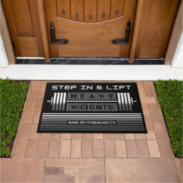 Klassiek barbell ontwerp,  fitnessruimte deurmat