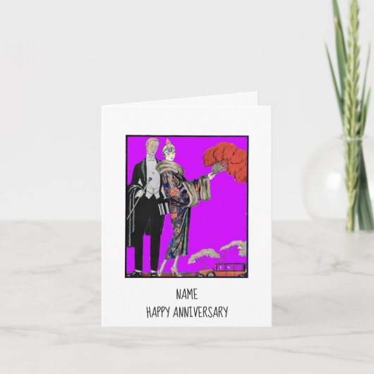 Klassiek Barbier Koppel Gefeliciteerd met jullie t Kaart (Voorkant)