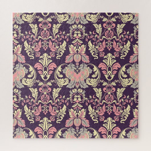 Klassiek barok,  bloemetjesbehang. legpuzzel (Verticaal)