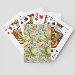Klassiek Barok Bloemig Fruit Damast Textiel Pokerkaarten