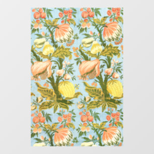 Klassiek Barok Bloemig Fruit Damast Textiel Raamsticker