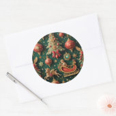 Klassiek barok Kerst sticker (Envelop)