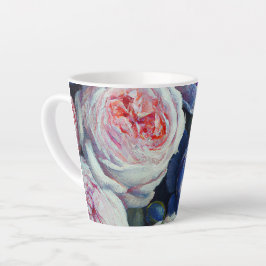 Klassiek barok Rozen bloemenontwerp Latte Mok