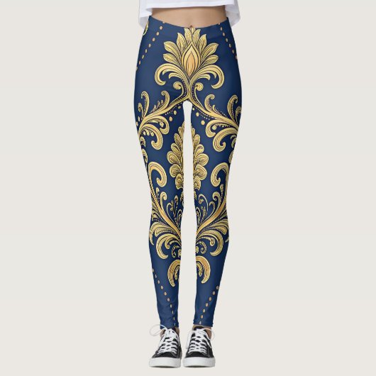 Klassiek Barok Siergoud Leggings (Voorkant)