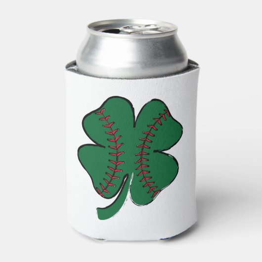 Klassiek Baseball Shamrock St. Patrick's Day Blikjeskoeler (Blikje Voorkant)