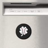 Klassiek Baseball Shamrock St. Patrick's Day Magneet (Insitu (Vaatwasser))