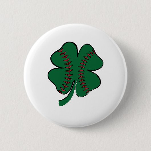 Klassiek Baseball Shamrock St. Patrick's Day Ronde Button 5,7 Cm (Voorkant)