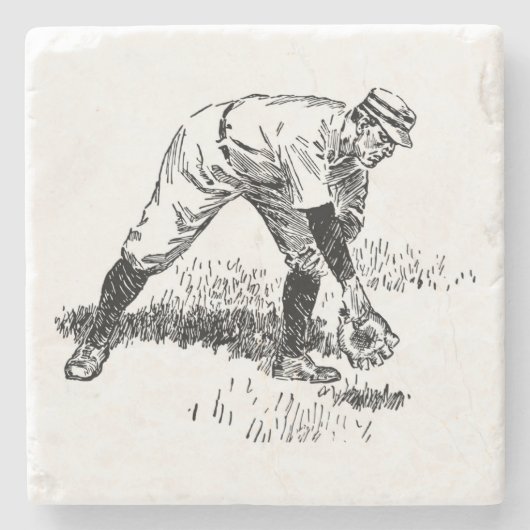 Klassiek baseball Stone Onderzetter (Voorkant)
